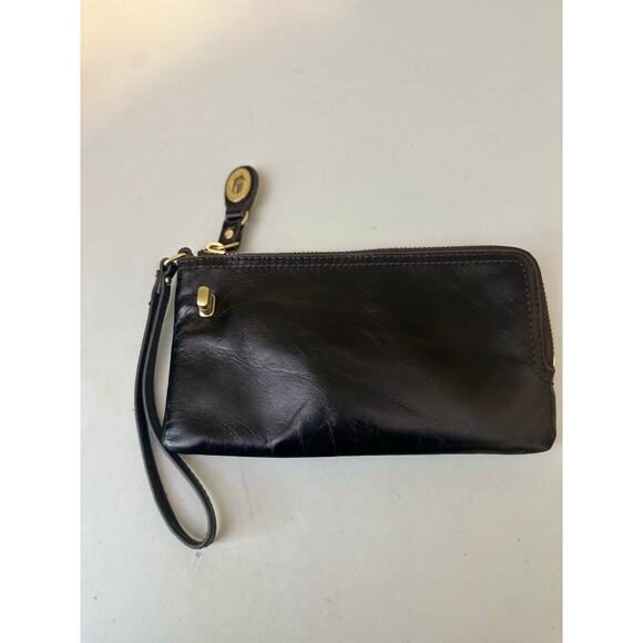 Hobo International Wallet Brown Mila Leather Wristlet Purse Chocolate - Picture 4 of 10